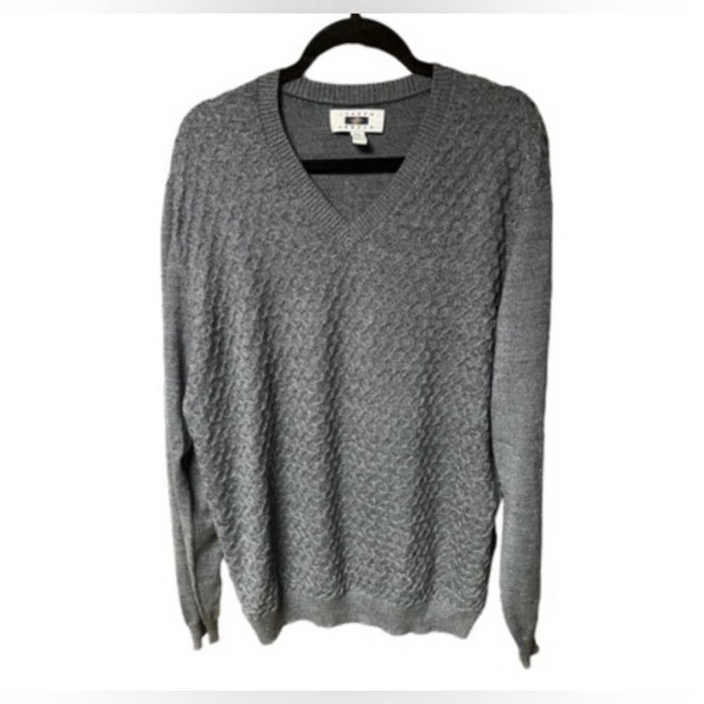 Joseph Abboud‎ Merino Wool Textured V Neck Sweater